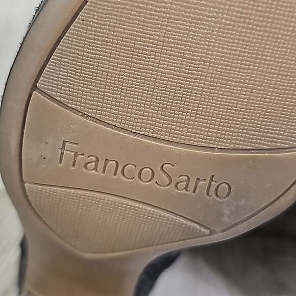 Franco Sarto Marquee Ankle Boot Snake Embossed Black Zip Up Womens Size 5.5 NEW - Picture 9 of 16